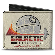 Load image into Gallery viewer, Bi-Fold Wallet - Star Wars Death Star GALACTIC SHUTTLE EXCURSIONS