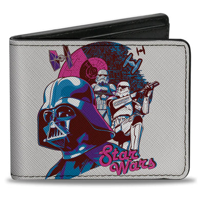 Bi-Fold Wallet - STAR WARS Darth Vader and Stormtroopers Death Star