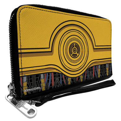 PU Zip Around Wallet Rectangle - Star Wars C3-PO Wires