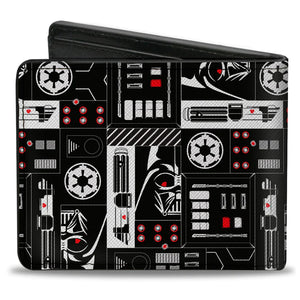 Bi-Fold Wallet - Star Wars Darth Vader Icons Collage