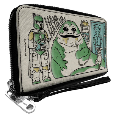PU Zip Around Wallet Rectangle - Star Wars Boba Fett Jabba the Hutt
