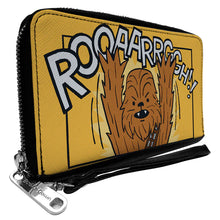 Load image into Gallery viewer, PU Zip Around Wallet Rectangle - Star Wars Chewbacca Arms Up