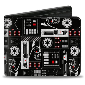 Bi-Fold Wallet - Star Wars Darth Vader Icons Collage