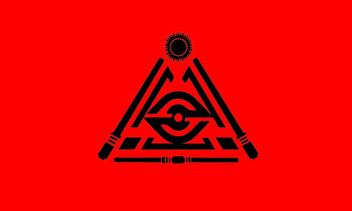 Crimson Dawn Red/Black Flag