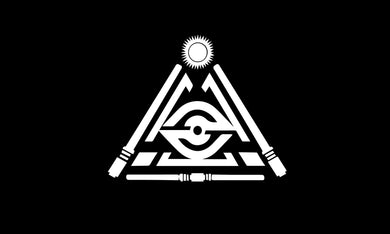 Crimson Dawn Black/White Flag